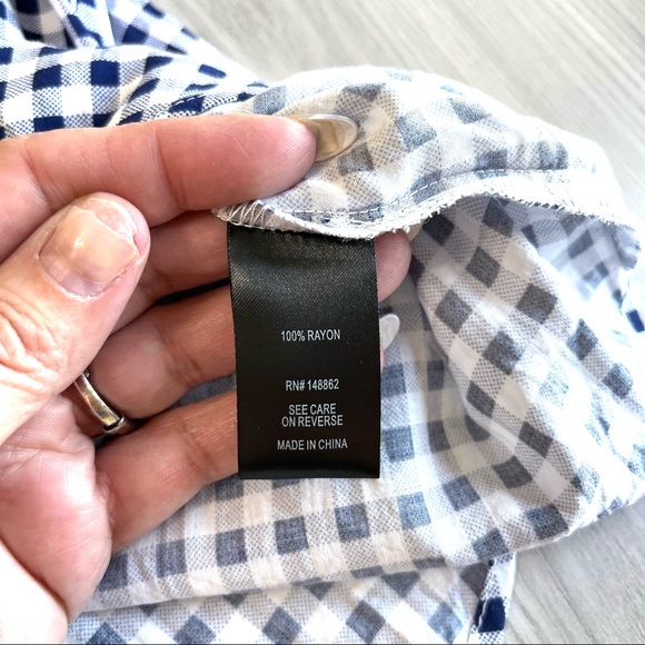 TORRID GINGHAM RUFFLE CHALLIS BLOUSE SIZE 1X - Picture 9 of 11